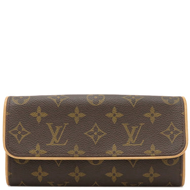 ルイヴィトン LOUIS VUITTON ポシェットツイン PM M51854 モノグラム モノグラムキャンバス 2WAYバッグ ゴールド金具 茶 ショルダー ウエストバッグ