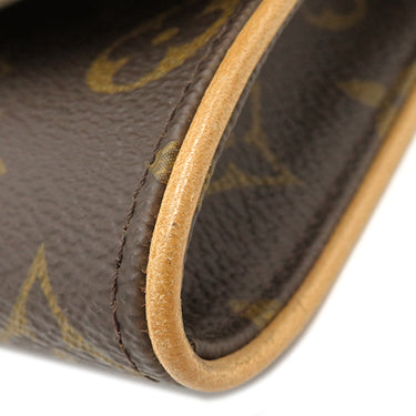 ルイヴィトン LOUIS VUITTON ポシェットツイン PM M51854 モノグラム モノグラムキャンバス 2WAYバッグ ゴールド金具 茶 ショルダー ウエストバッグ