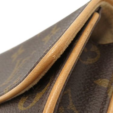 ルイヴィトン LOUIS VUITTON ポシェットツイン PM M51854 モノグラム モノグラムキャンバス 2WAYバッグ ゴールド金具 茶 ショルダー ウエストバッグ
