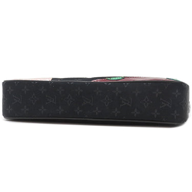 ルイヴィトン LOUIS VUITTON ポシェット コントドゥフェ M92275 ノワール モノグラムサテン ハンドバッグ シルバー金具 黒 ミニバッグ