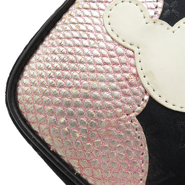 ルイヴィトン LOUIS VUITTON ポシェット コントドゥフェ M92275 ノワール モノグラムサテン ハンドバッグ シルバー金具 黒 ミニバッグ