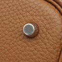 エルメス HERMES ピコタンロックMM ゴールド トリヨンクレマンス ハンドバッグ シルバー金具 茶 鍵欠品