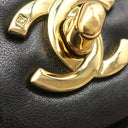 シャネル CHANEL マトラッセ 25 フラップバッグ A01112 ブラック ラムスキン ショルダーバッグ ゴールド金具 黒 ダブルフラップ ダブルチェーン