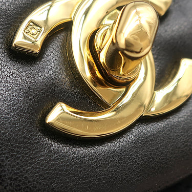 シャネル CHANEL マトラッセ 25 フラップバッグ A01112 ブラック ラムスキン ショルダーバッグ ゴールド金具 黒 ダブルフラップ ダブルチェーン