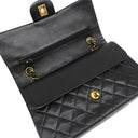 シャネル CHANEL マトラッセ 25 フラップバッグ A01112 ブラック ラムスキン ショルダーバッグ ゴールド金具 黒 ダブルフラップ ダブルチェーン