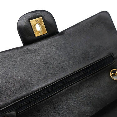 シャネル CHANEL マトラッセ 25 フラップバッグ A01112 ブラック ラムスキン ショルダーバッグ ゴールド金具 黒 ダブルフラップ ダブルチェーン