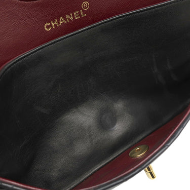 シャネル CHANEL マトラッセ 25 フラップバッグ A01112 ブラック ラムスキン ショルダーバッグ ゴールド金具 黒 ダブルフラップ ダブルチェーン