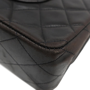 シャネル CHANEL マトラッセ 25 フラップバッグ A01112 ブラック ラムスキン ショルダーバッグ ゴールド金具 黒 ダブルフラップ ダブルチェーン