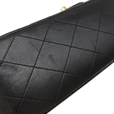 シャネル CHANEL マトラッセ 25 フラップバッグ A01112 ブラック ラムスキン ショルダーバッグ ゴールド金具 黒 ダブルフラップ ダブルチェーン