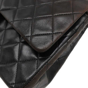 シャネル CHANEL マトラッセ 25 フラップバッグ A01112 ブラック ラムスキン ショルダーバッグ ゴールド金具 黒 ダブルフラップ ダブルチェーン