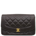 シャネル CHANEL ダイアナ 25 ブラック ラムスキン ショルダーバッグ ゴールド金具 黒 チェーンショルダー 肩掛け ヴィンテージ