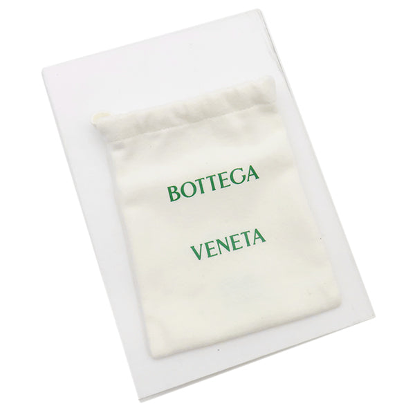 ボッテガヴェネタ BOTTEGA VENETA カセット コインパース付き ブラック カーフ 二つ折り財布 シルバー金具 黒 緑 札入れ コンパクト