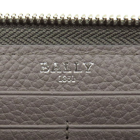 バリー BALLY バレン DSH 6306284 ダークミネラルグレー グレインカーフレザー 長財布 シルバー金具 新品 未使用 ラウンドファスナー