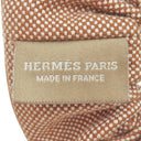 エルメス HERMES クラウディア プラン エア シュシュ ゴールド トワルアッシュ シルク ヘアアクセサリー 茶 ヘアゴム