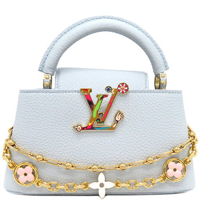 ルイヴィトン LOUIS VUITTON LV × TM カプシーヌ EW MINI M13707 オランプブルー トリヨンレザー 2WAYバッグ ゴールド金具 新品 未使用 村上隆 水色 ハンドバッグ ショルダー