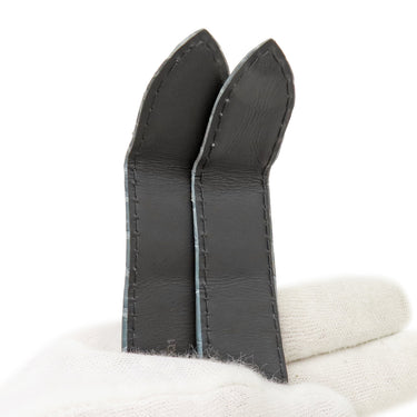 カルティエ Cartier サントス用 クロコバンド グリーン クロコダイル 腕時計パーツ 新品同様 純正 替え ベルト ストラップ Dバックル用 24ｍｍ グリーン 緑