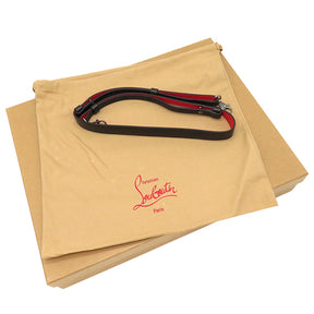 クリスチャンルブタン Christian Louboutin スカイポーチ スパイクスタッズ  1195055 ブラック×レッド レザー 2WAYバッグ シルバー金具 黒 ショルダー クラッチバッグ