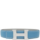 エルメス HERMES コンスタンスH ＃65 ブルージーン トゴ レザー #65 ベルト シルバー金具 Hバックル 青 グレー