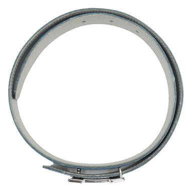 エルメス HERMES コンスタンスH ＃65 ブルージーン トゴ レザー #65 ベルト シルバー金具 Hバックル 青 グレー