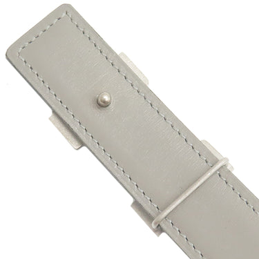 エルメス HERMES コンスタンスH ＃65 ブルージーン トゴ レザー #65 ベルト シルバー金具 Hバックル 青 グレー