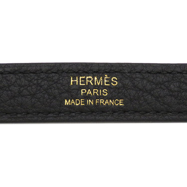 エルメス HERMES ショルダーストラップ ブラック トゴ ショルダーストラップ ゴールド金具 黒