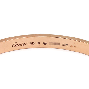 カルティエ Cartier LOVE ラブブレス B6067419 ピンクゴールド K18PG #19 ブレスレット 750 18K バングル ドライバーなし
