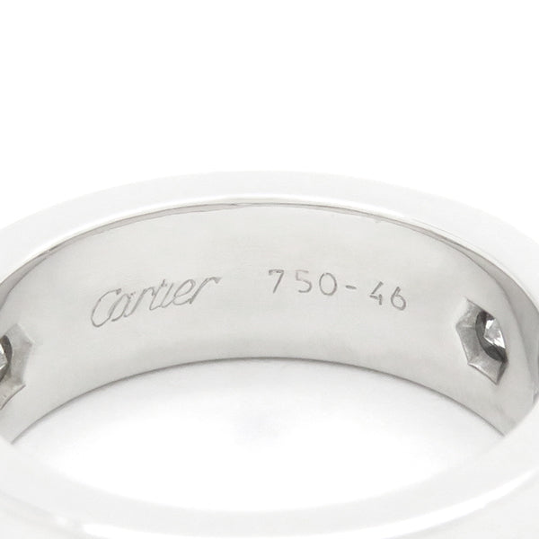 カルティエ Cartier ラブリング ハーフダイヤ B4032546 ホワイトゴールド K18WG ダイヤモンド #46(JP6) リング 指輪 LOVE Ring 750 18K WG 18金 6号