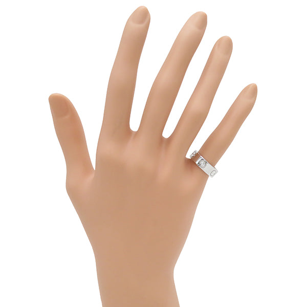 カルティエ Cartier ラブリング ハーフダイヤ B4032546 ホワイトゴールド K18WG ダイヤモンド #46(JP6) リング 指輪 LOVE Ring 750 18K WG 18金 6号