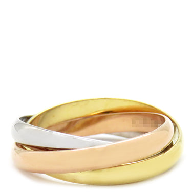 カルティエ Cartier トリニティSM ホワイトゴールドXイエローゴールドXピンクゴールド K18WG K18YG K18PG #51(JP11) リング 指輪 3連 3カラー 10号