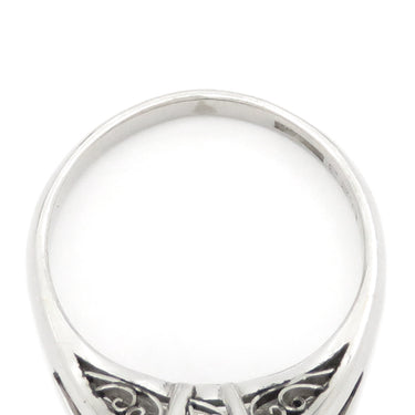 ノンブランド NON BRAND ヒスイ ダイヤリング プラチナシルバー Pt900 ヒスイ ダイヤモンド リング 指輪 翡翠 Pm900 10号