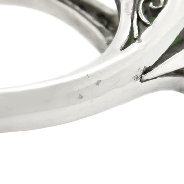 ノンブランド NON BRAND ヒスイ ダイヤリング プラチナシルバー Pt900 ヒスイ ダイヤモンド リング 指輪 翡翠 Pm900 10号