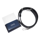 クリスチャン・ディオール Christian Dior ウィークエンダー PM ネイビー キャンバス レザー 2WAYバッグ シルバー金具 紺 ハンドバッグ ショルダーバッグ