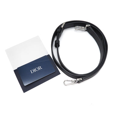 クリスチャン・ディオール Christian Dior ウィークエンダー PM ネイビー キャンバス レザー 2WAYバッグ シルバー金具 紺 ハンドバッグ ショルダーバッグ