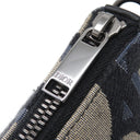 クリスチャン・ディオール Christian Dior ウィークエンダー PM ネイビー キャンバス レザー 2WAYバッグ シルバー金具 紺 ハンドバッグ ショルダーバッグ