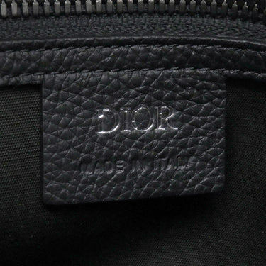 クリスチャン・ディオール Christian Dior ウィークエンダー PM ネイビー キャンバス レザー 2WAYバッグ シルバー金具 紺 ハンドバッグ ショルダーバッグ