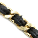 シャネル CHANEL シェブロン チェーンショルダー ブラック レザー ショルダーバッグ ゴールド金具 黒 Vステッチ