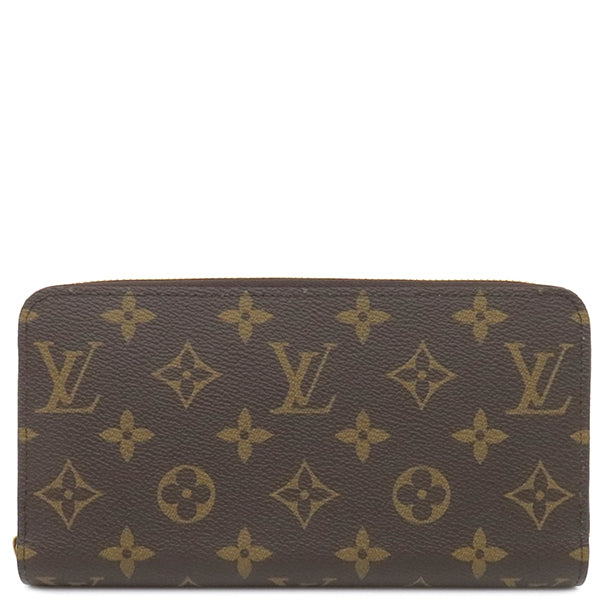 ルイヴィトン LOUIS VUITTON ジッピーウォレット M42616 ブラウン モノグラムキャンバス 長財布 ゴールド金具 茶 ラウンドファスナー