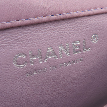 シャネル CHANEL ミニマトラッセ 17 チェーンショルダー パープル レザー ショルダーバッグ シルバー金具 薄紫