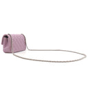 シャネル CHANEL ミニマトラッセ 17 チェーンショルダー パープル レザー ショルダーバッグ シルバー金具 薄紫