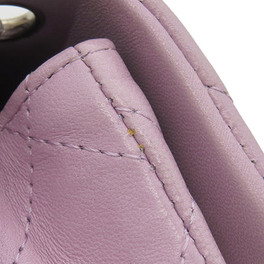 シャネル CHANEL ミニマトラッセ 17 チェーンショルダー パープル レザー ショルダーバッグ シルバー金具 薄紫