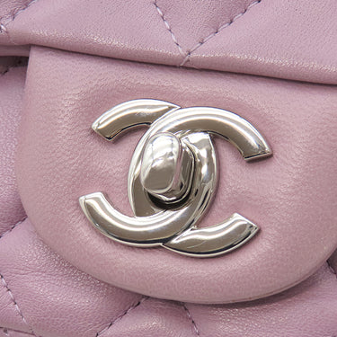 シャネル CHANEL ミニマトラッセ 17 チェーンショルダー パープル レザー ショルダーバッグ シルバー金具 薄紫