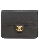 シャネル CHANEL ココマーク チェーンショルダー A01115 ブラック リザード ショルダーバッグ ゴールド金具 黒