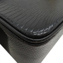 シャネル CHANEL ココマーク チェーンショルダー A01115 ブラック リザード ショルダーバッグ ゴールド金具 黒