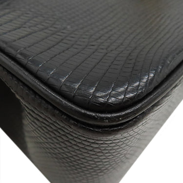 シャネル CHANEL ココマーク チェーンショルダー A01115 ブラック リザード ショルダーバッグ ゴールド金具 黒