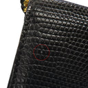 シャネル CHANEL ココマーク チェーンショルダー A01115 ブラック リザード ショルダーバッグ ゴールド金具 黒