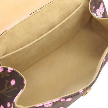 ルイヴィトン LOUIS VUITTON サックレトロ PM Ｍ92012 モノグラム モノグラム チェリーブロッサム ハンドバッグ ゴールド金具 村上隆 桜 茶