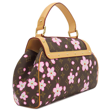 ルイヴィトン LOUIS VUITTON サックレトロ PM Ｍ92012 モノグラム モノグラム チェリーブロッサム ハンドバッグ ゴールド金具 村上隆 桜 茶