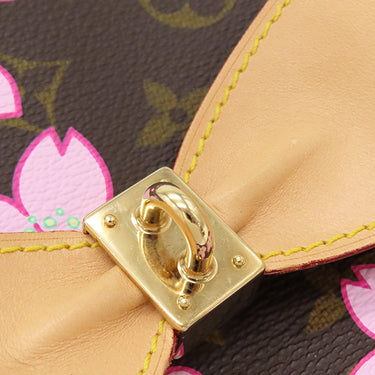 ルイヴィトン LOUIS VUITTON サックレトロ PM Ｍ92012 モノグラム モノグラム チェリーブロッサム ハンドバッグ ゴールド金具 村上隆 桜 茶