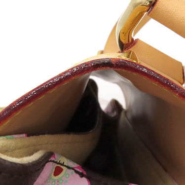 ルイヴィトン LOUIS VUITTON サックレトロ PM Ｍ92012 モノグラム モノグラム チェリーブロッサム ハンドバッグ ゴールド金具 村上隆 桜 茶