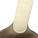 エルメス HERMES ピコタンロックMM カザック ゴールド×エトゥープ×ナタ トリヨンクレマンス ハンドバッグ シルバー金具 茶 グレージュ オフホワイト